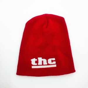 THC Clothing Embroidered Beanie Winter Knit Hat Cap Streetwear Skate VTG 90s NOS